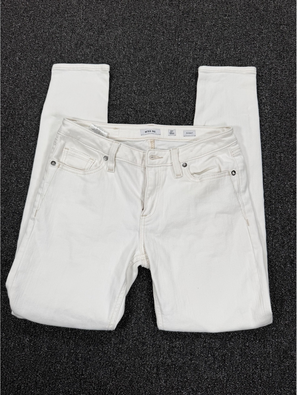 Miss Me White Skinny Jeans Size 27 size 4
